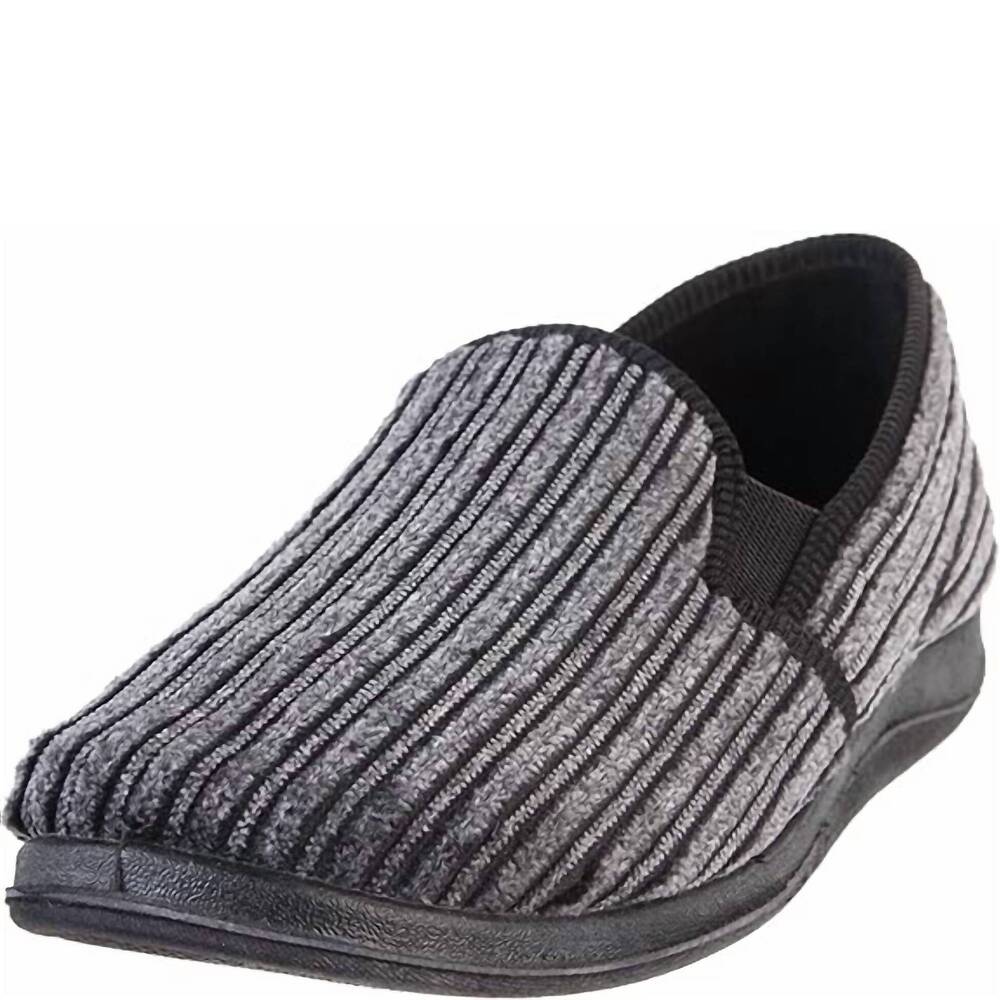 NEW FOAMTREADS men's ascot slippers in charcoal